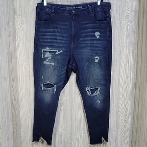 American Eagle Next Level Stretch High Rise Curvy Distressed Jegging